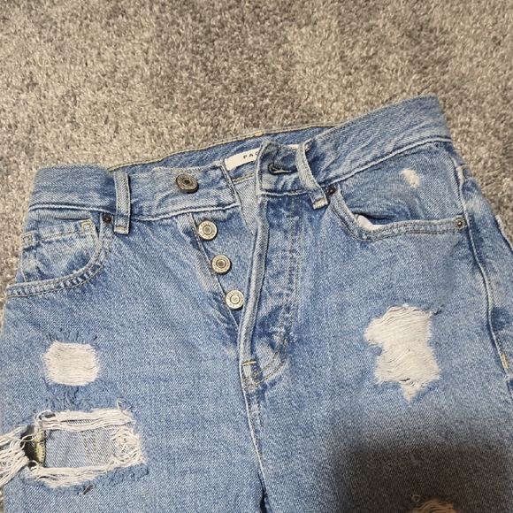 Pacsun Highrise Straight Distressed Blue Jeans for Women Size 23 - Picture 3 of 4